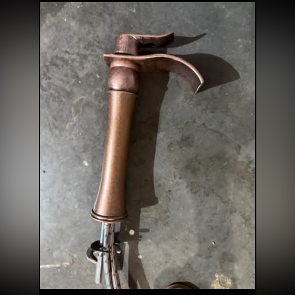 Bronze Tall Vessel Sink Faucet Waterfall Spout